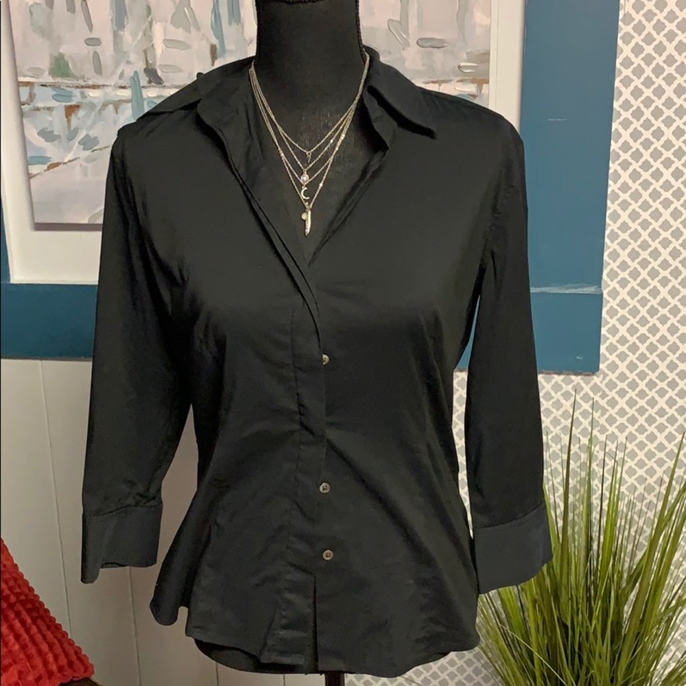 Express black button down shirt